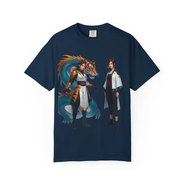 Vintage_Wildlife_Tee_Tiger_Dragon_Nature_Shirt_True_Navy